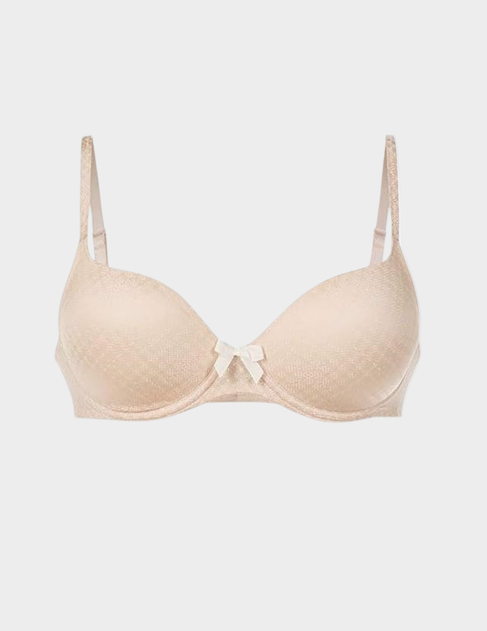 Beige bra on a light gray background