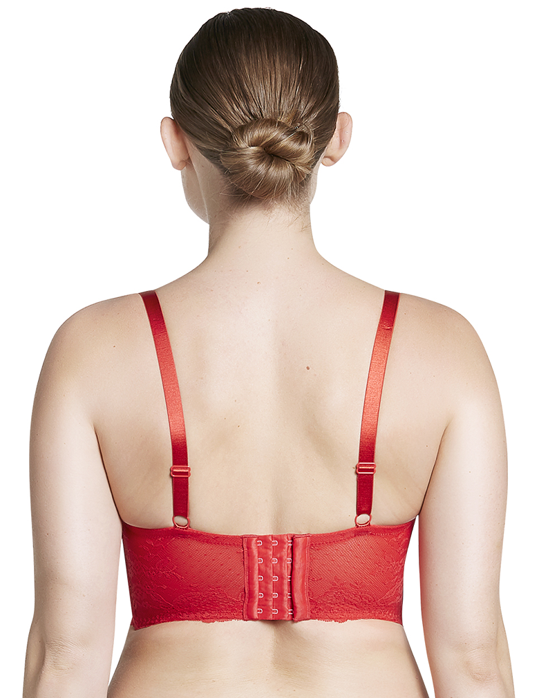 Parfait Sandrine P5351 Racing Red Plunge Longline Bra Hourglass