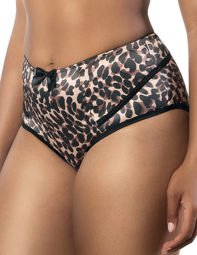 Parfait Charlotte Leopard Brown 6917 High Waisted Brief side view