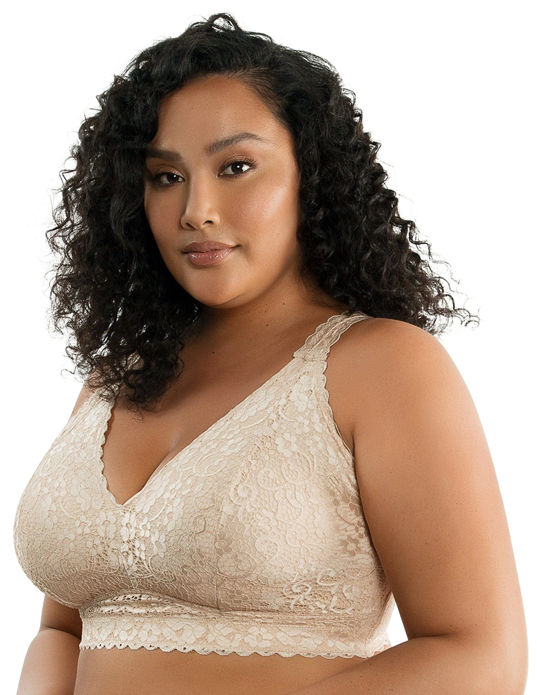 Parfait P5482 Adriana Bare Wirefree Lace Bralette side view