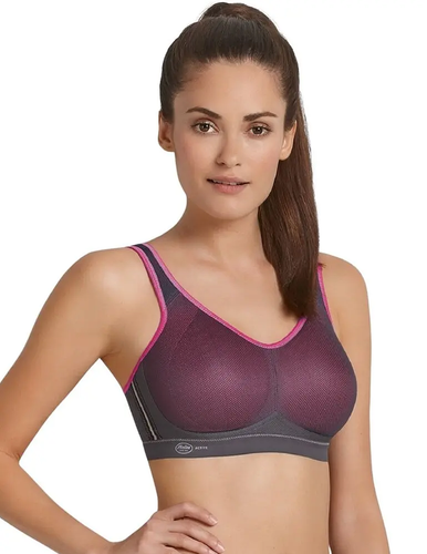 Anita 5533 Pink/Anthracite Maximum Support Air Control Sports Bra front view