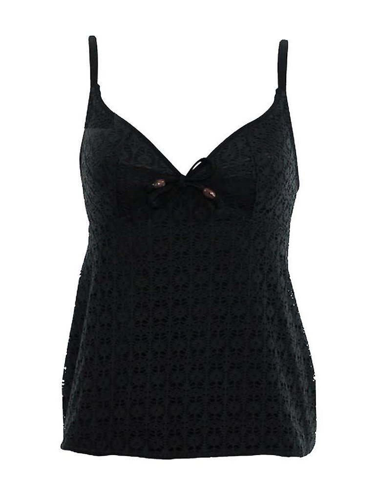 Freya Swim Spirit AS3906 Swimwear Black Soft Cup Plunge Tankini Top cutout