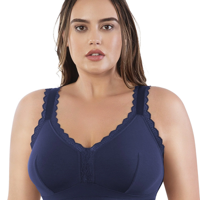 Parfait Dalis P5641 Navy Wirefree Seamed Bralette front view