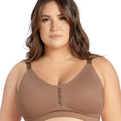 Parfait Erika P5861 Mid Nude Seamless Wirefree Bralette front view 2