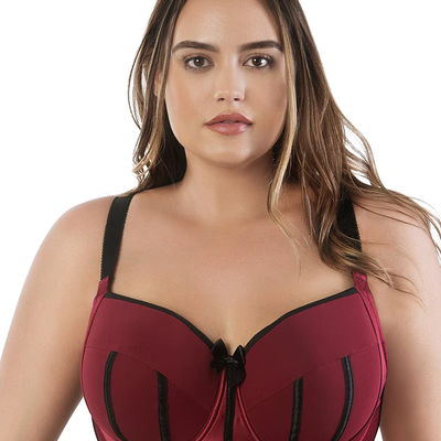 Parfait Charlotte Padded Balconette Bra 6901 Rio Red front view 2