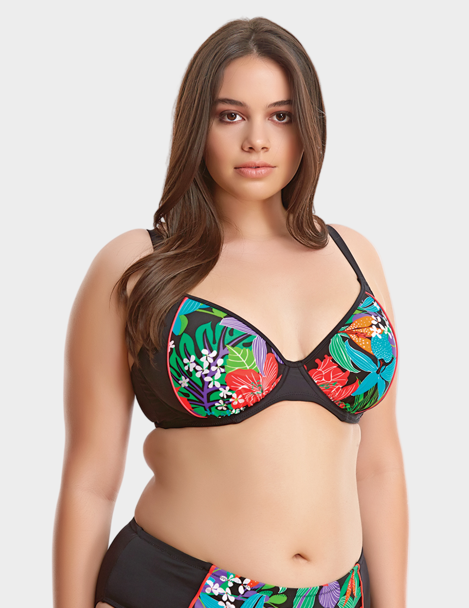 Cubana Underwire Gathered Plunge Bikini Top