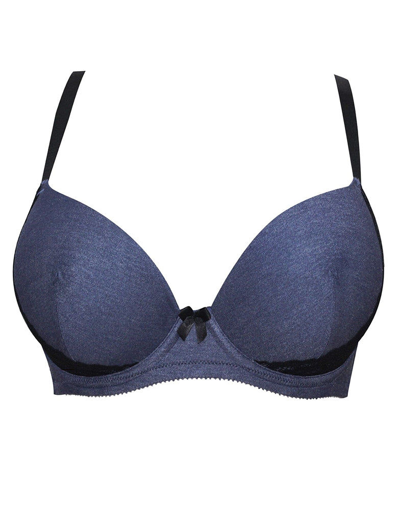 Parfait Casey 2801 Black Floral Print Plunge Molded Bra - Supportive & Stylish Underwire Bra - View #7