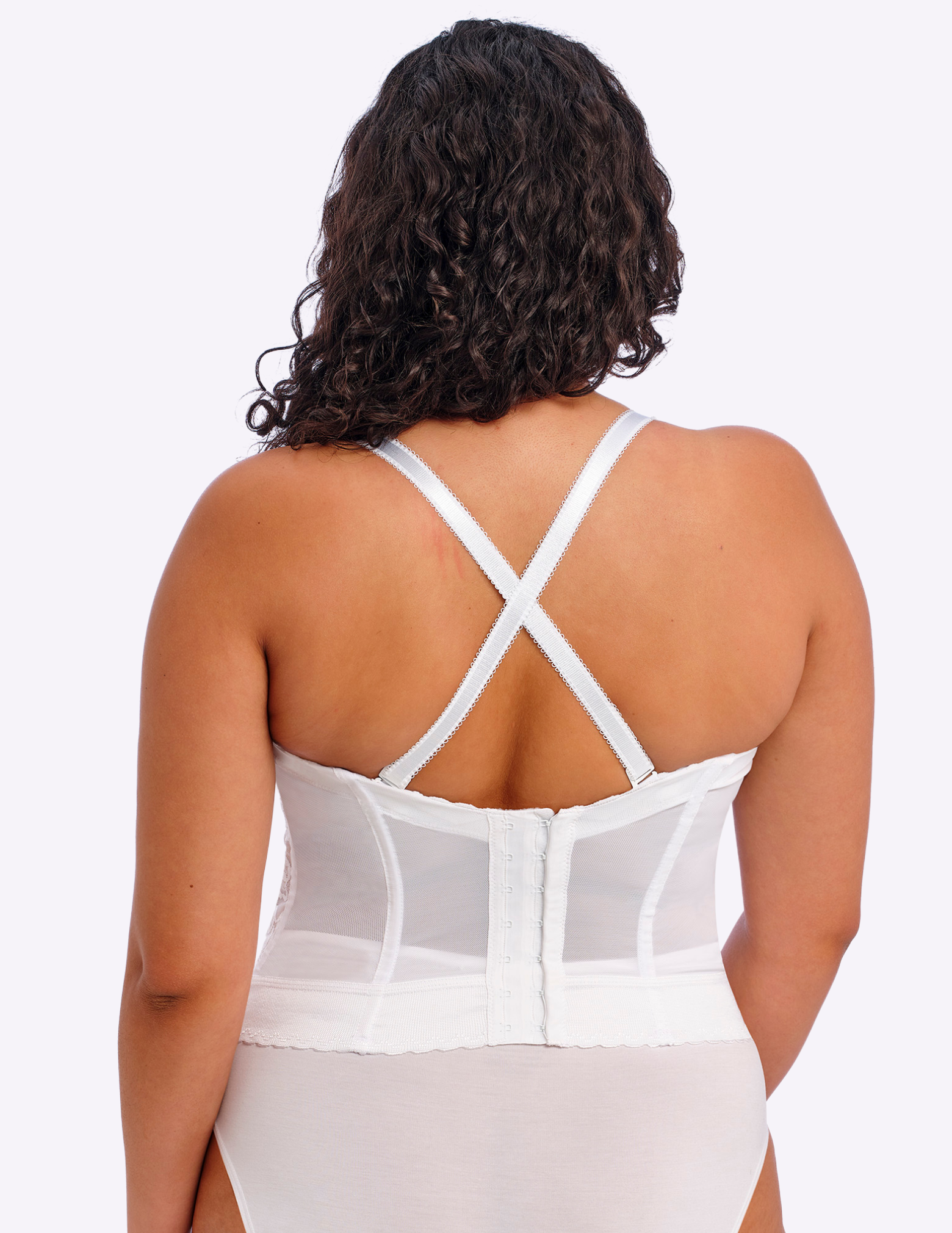 Lace Bridal Longline Bustier Bra