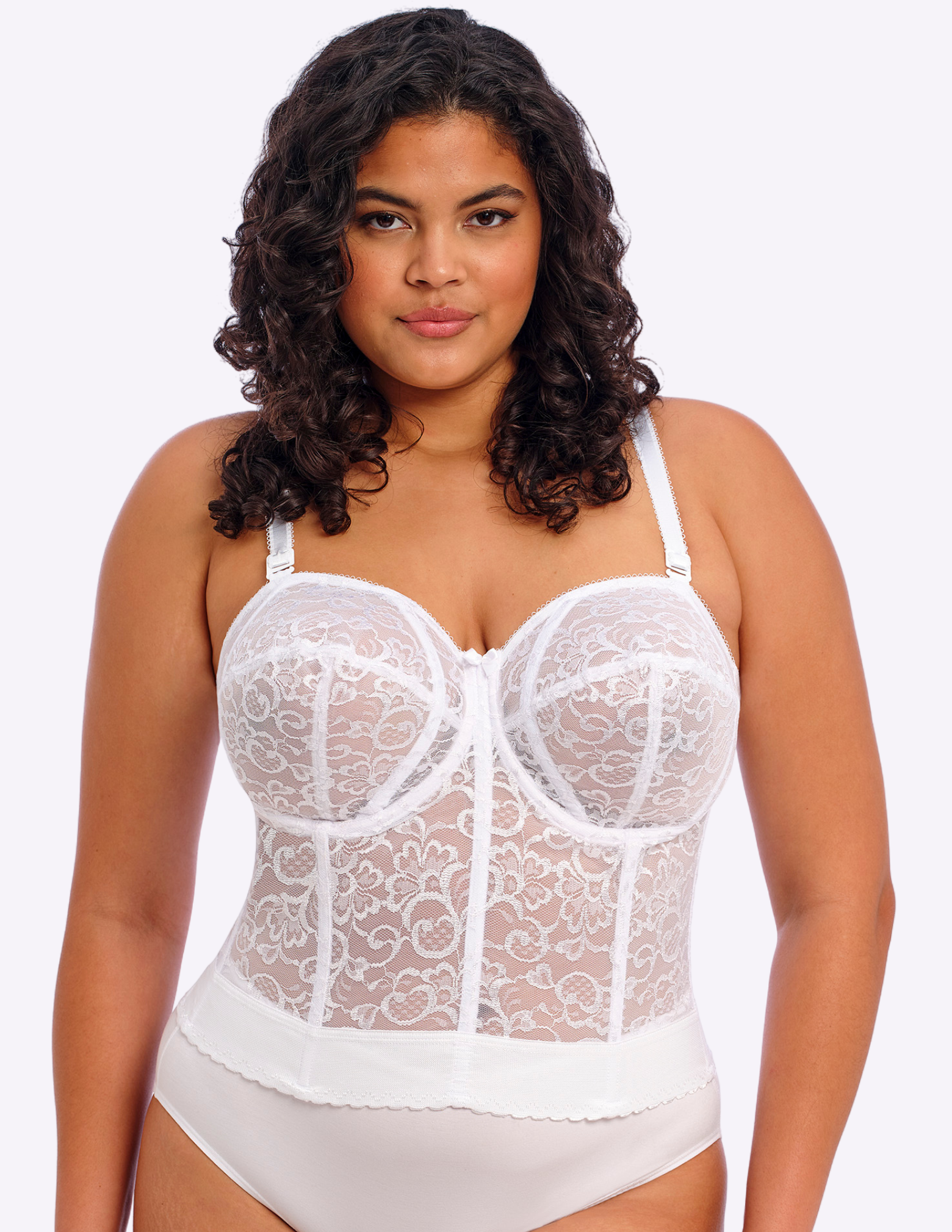 Lace Bridal Longline Bustier Bra