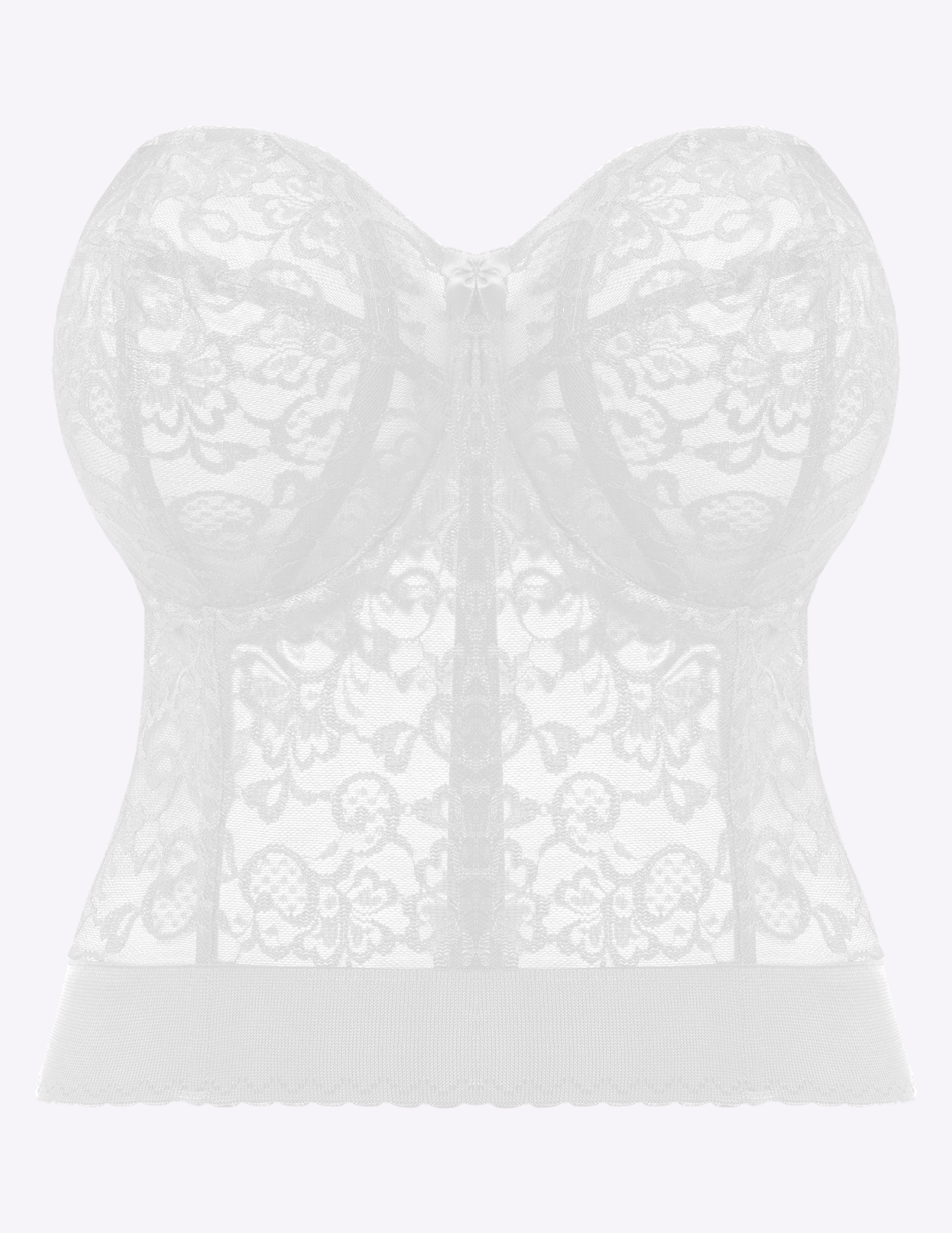 Lace Bridal Longline Bustier Bra