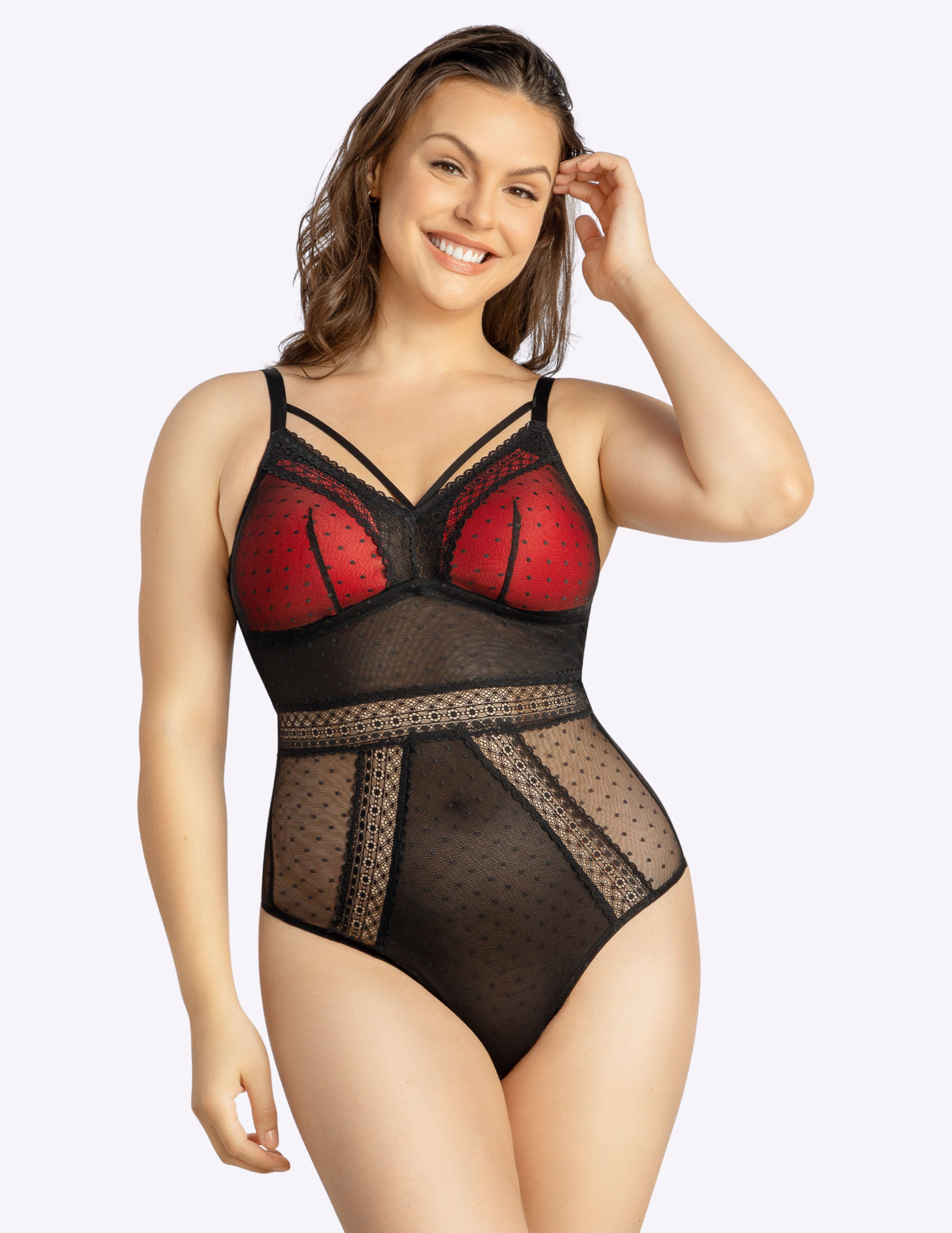 Mia Dot Wire Free Mesh Bodysuit