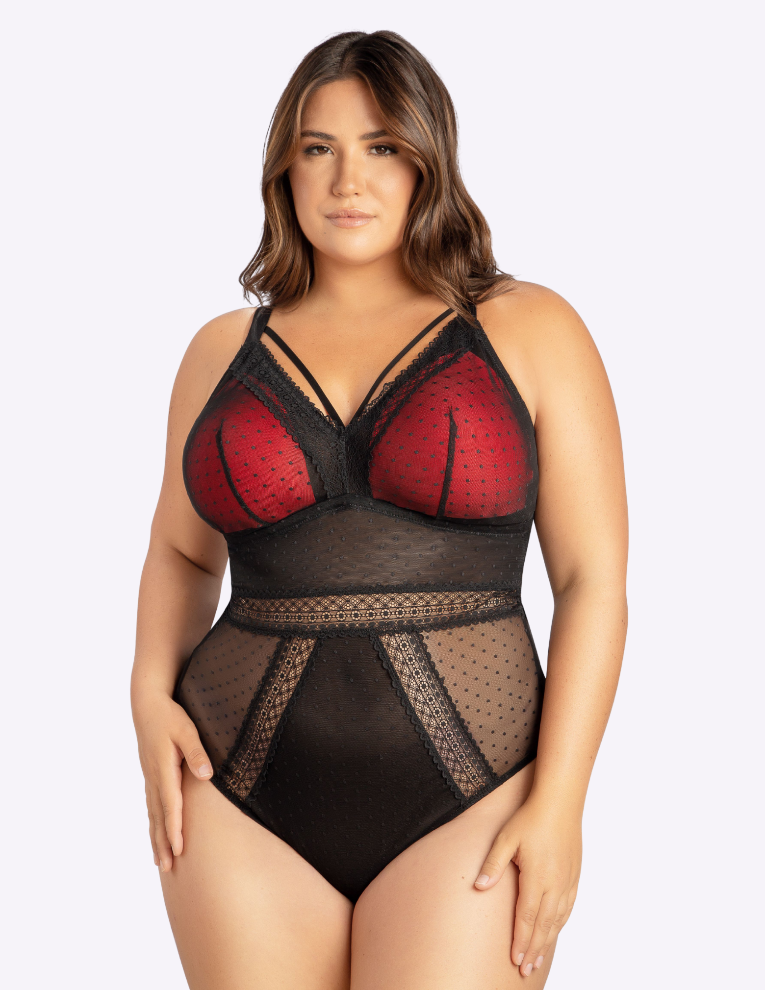 Mia Dot Wire Free Mesh Bodysuit