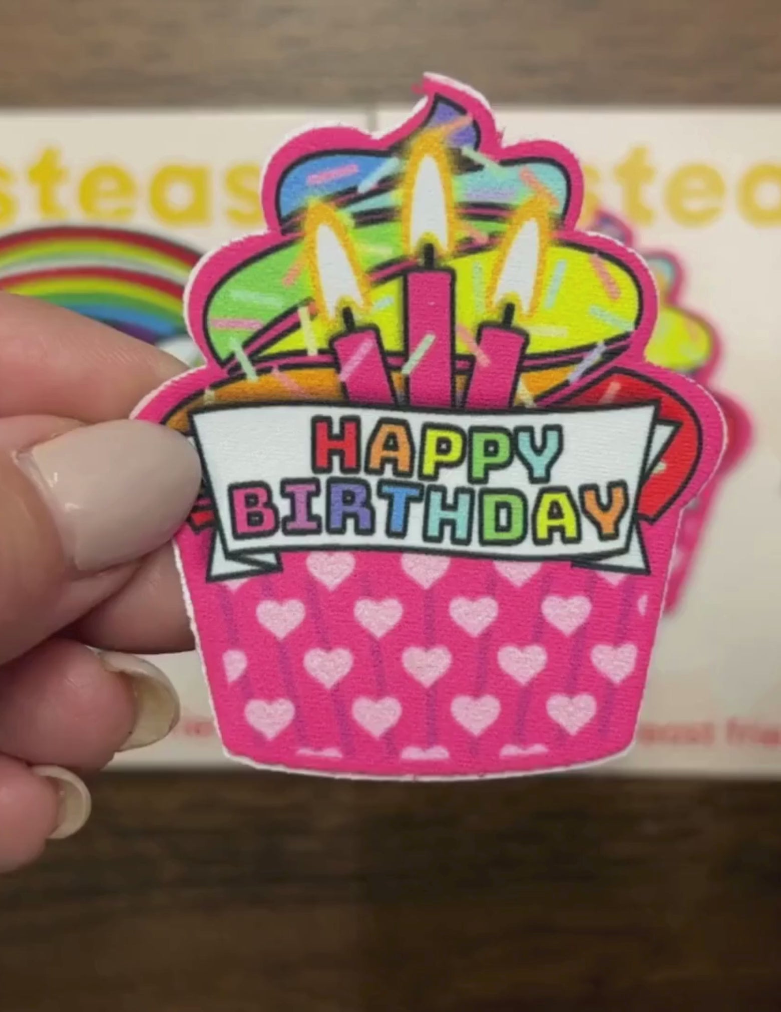 Load video: Cupcake Happy Birthday Nipple Covers