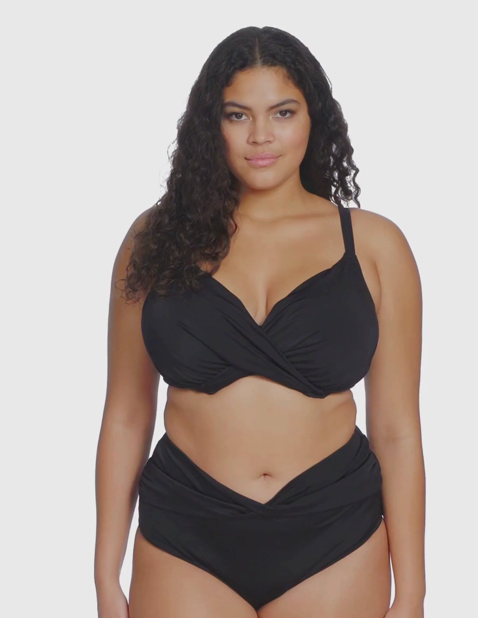 Load video: Magnetic Underwire Plunge Bikini Top