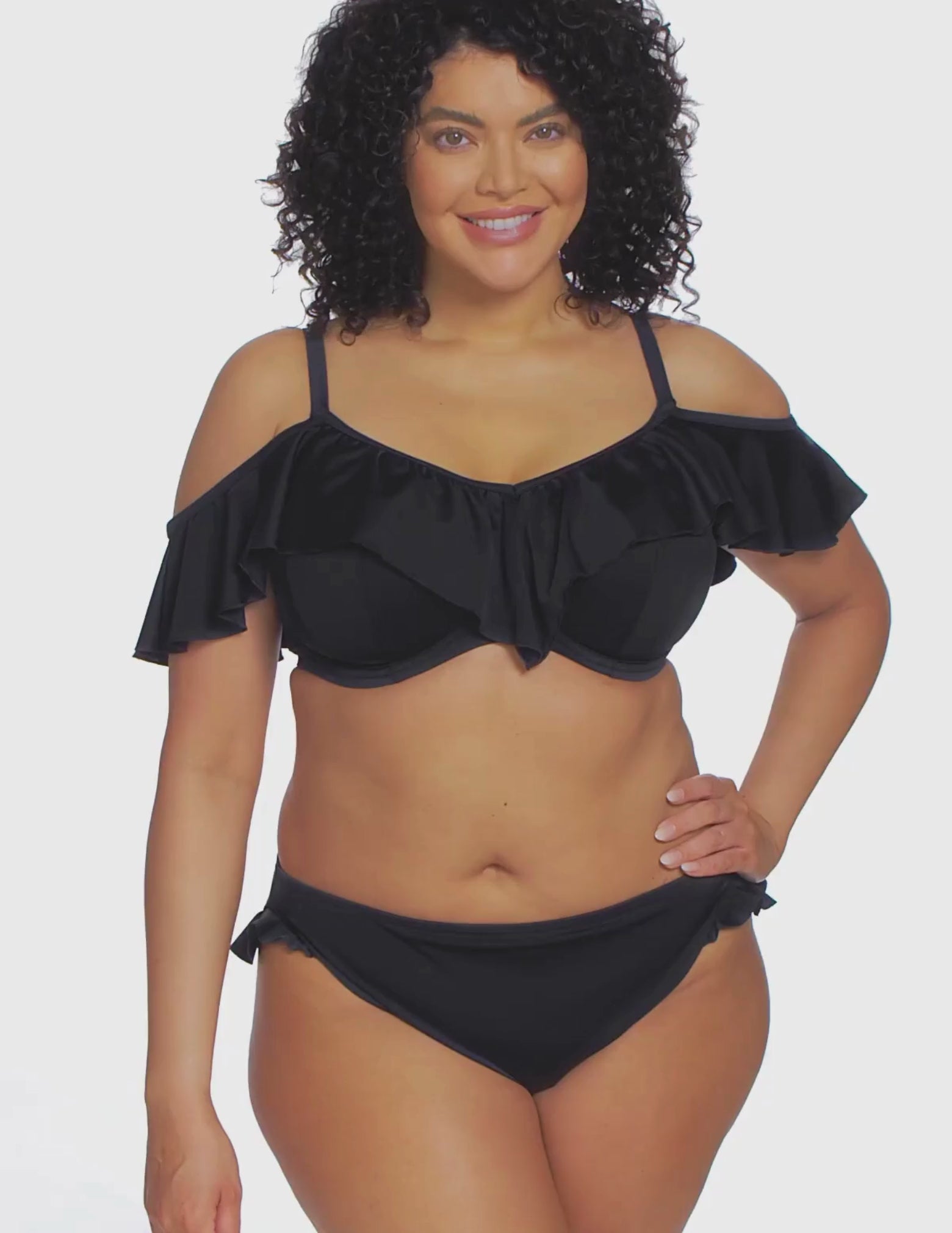 Load video: Plain Sailing High Leg Bikini Brief