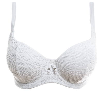 Freya Sundance AS3970 White Underwire Sweetheart Padded Bikini Swim Top cutout
