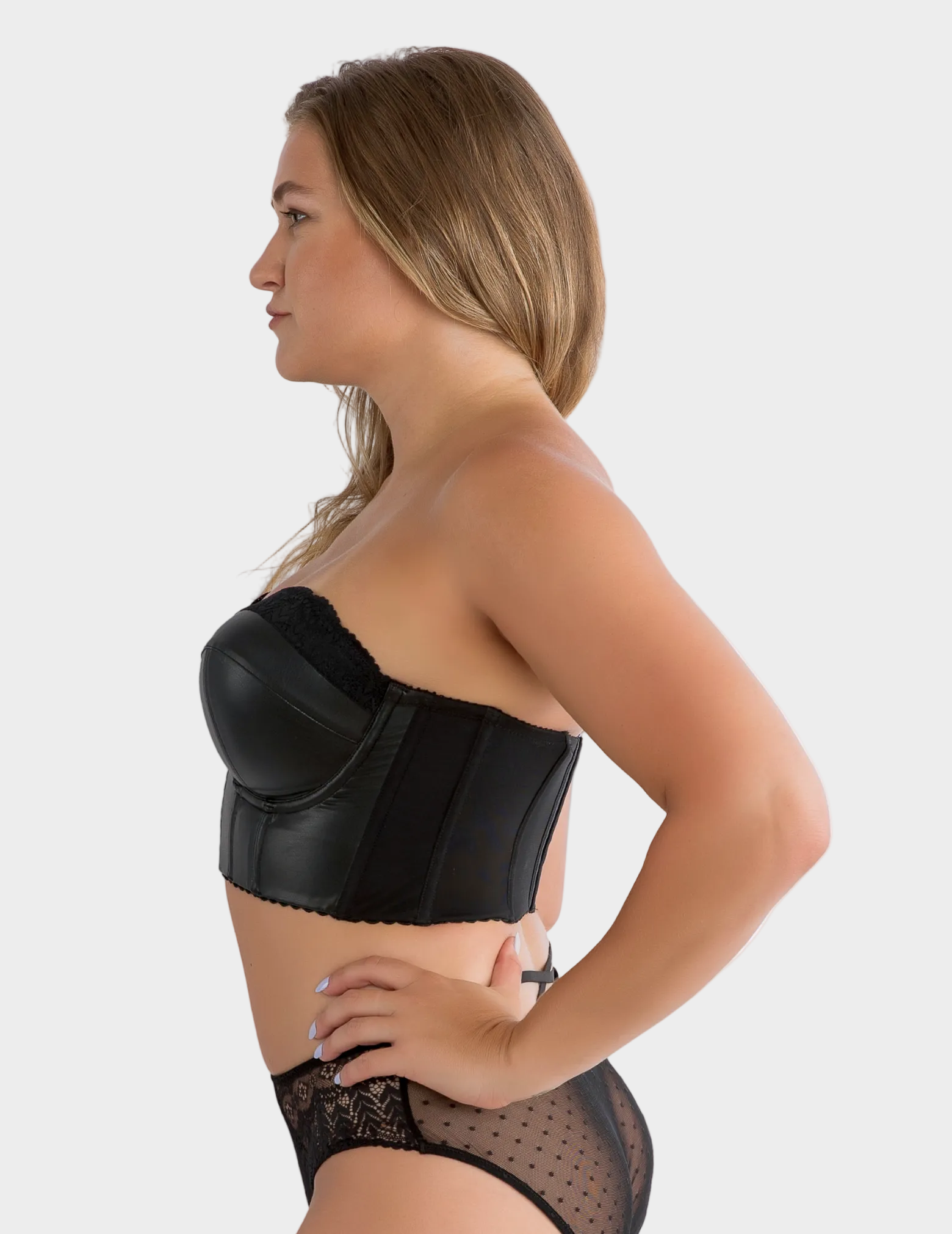 Stevie Longline Strapless Bustier