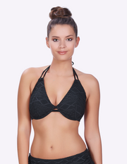 Sundance Underwire Bandless Halter Bikini Swim Top