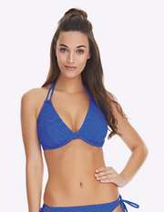 Sundance Underwire Bandless Halter Bikini Swim Top
