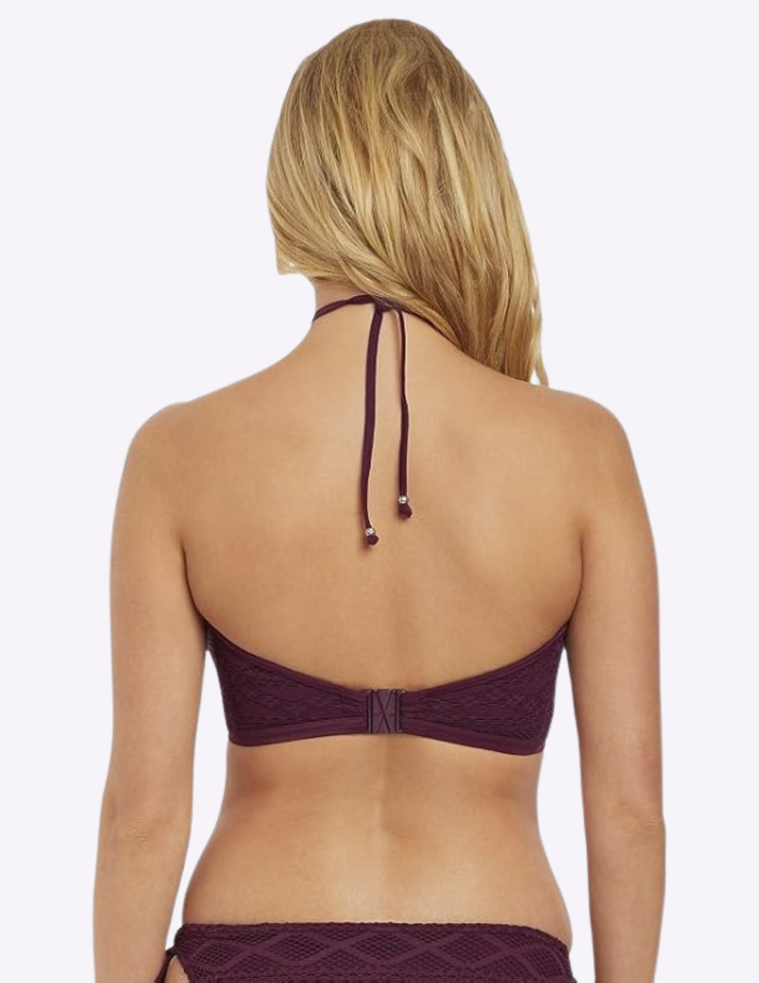 Sundance Underwire Padded Hi-Neck Crop Swim Top