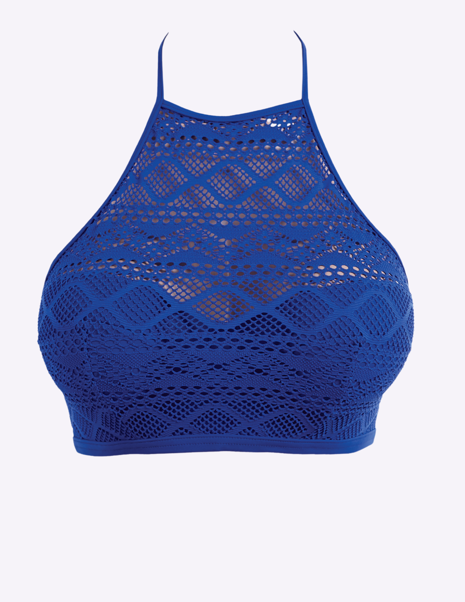 Sundance Underwire Padded Hi-Neck Crop Swim Top