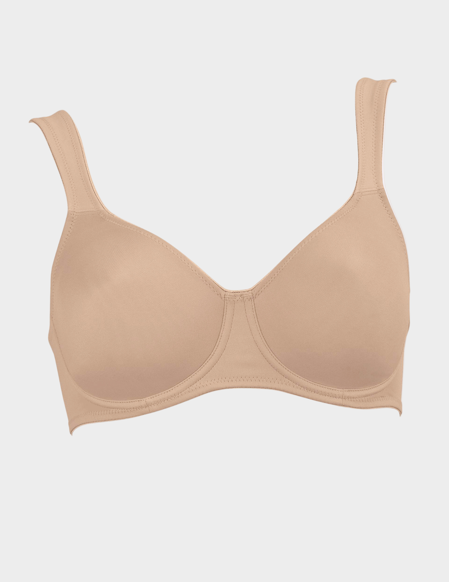 Beige bra on a light gray background