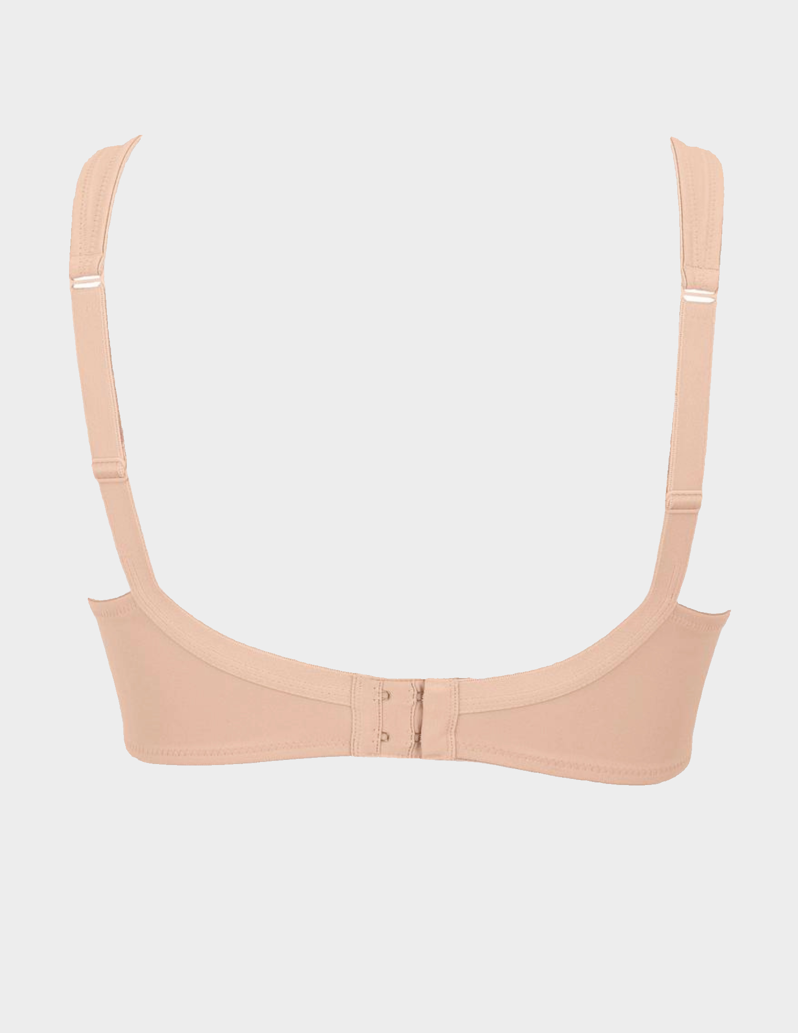 Beige bra on a white background