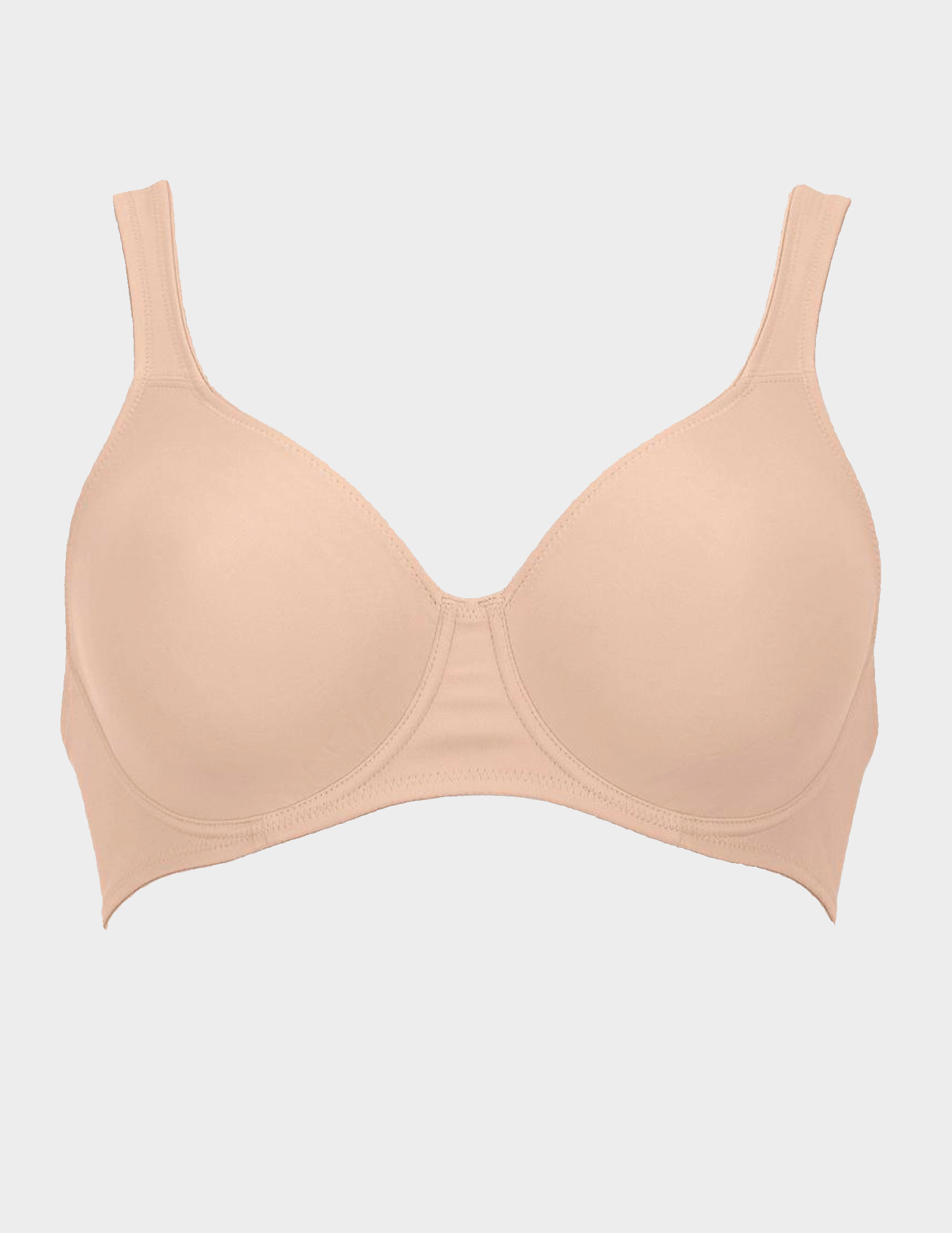 Beige bra on a white background
