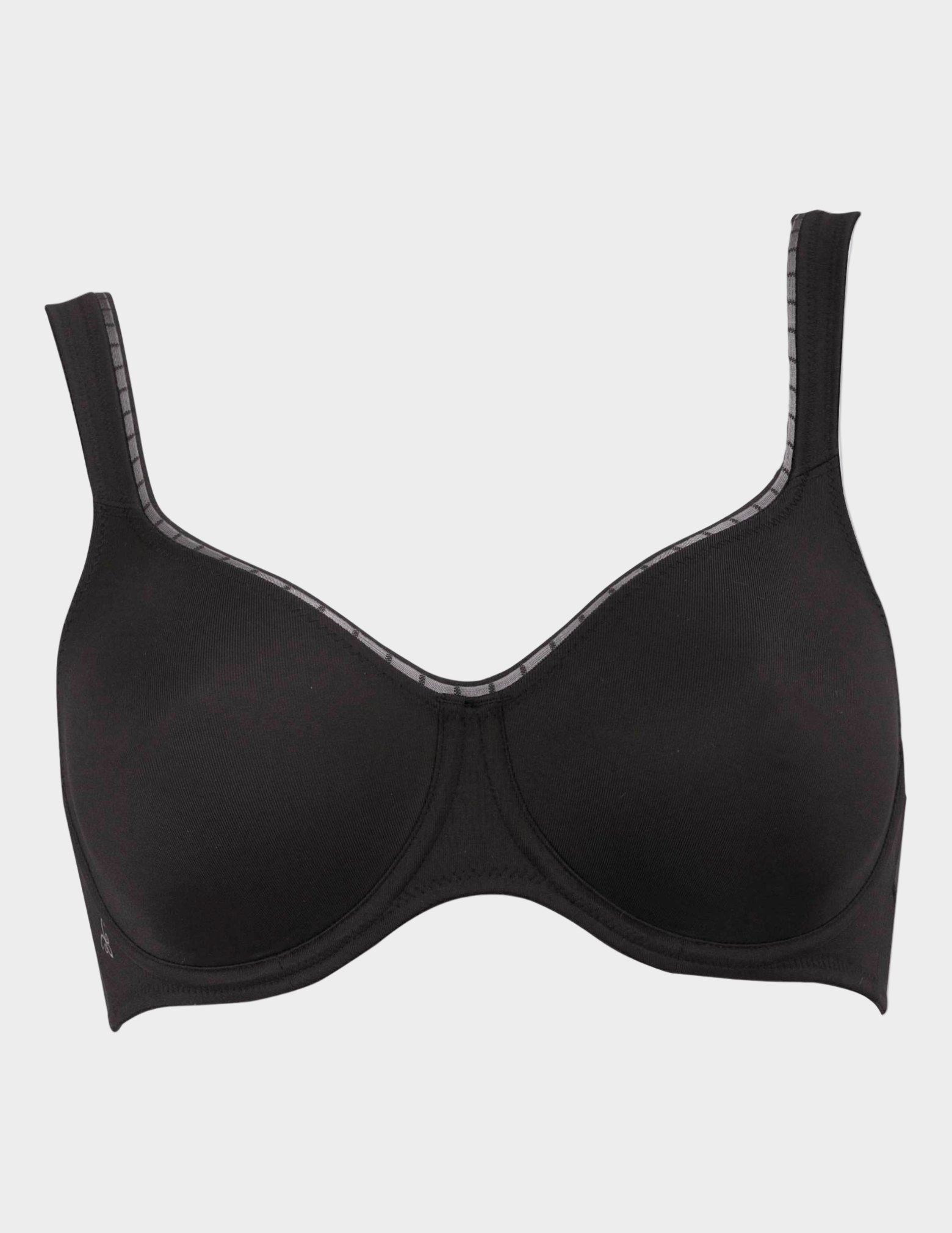 Black bra on a white background