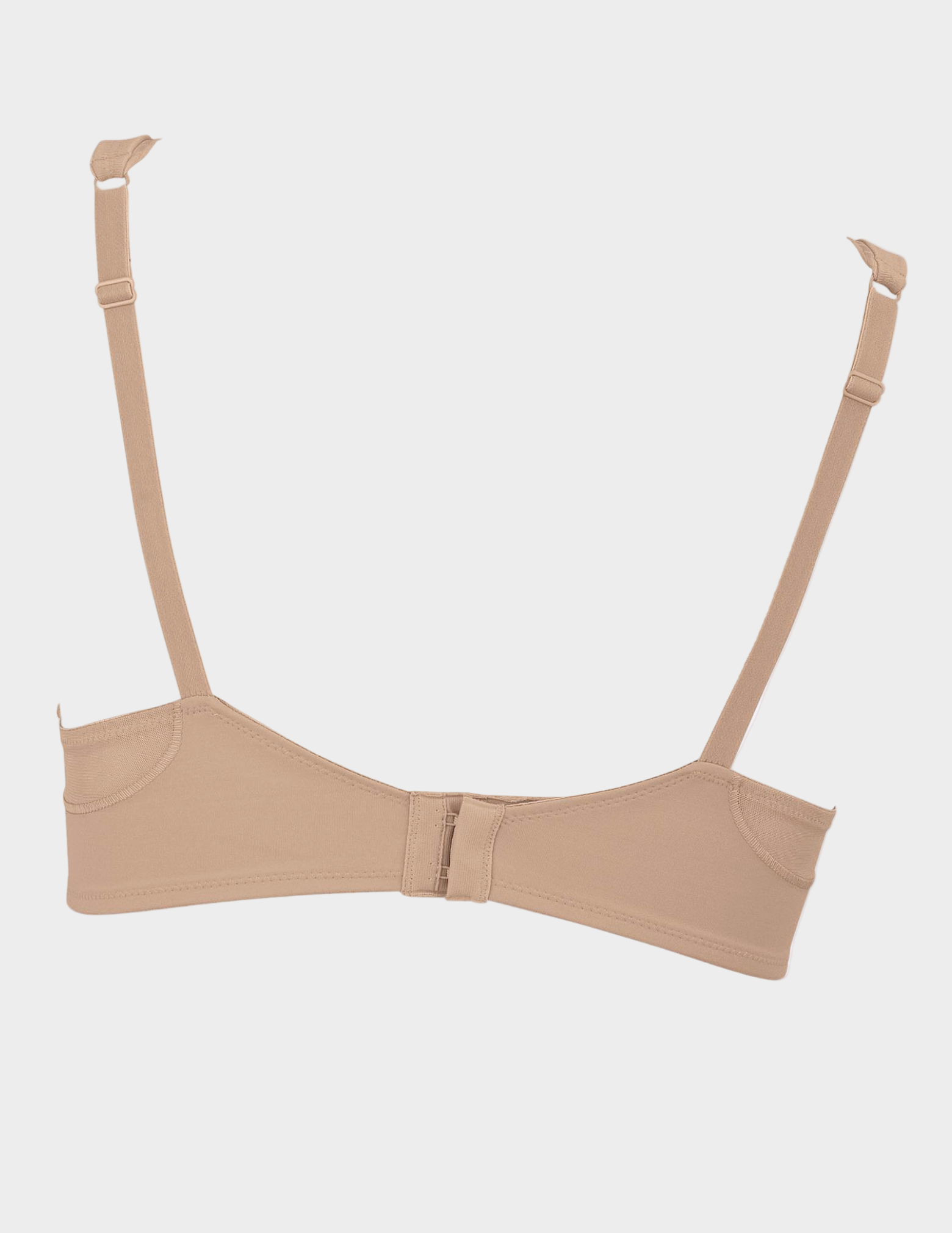 Beige bra on a white background