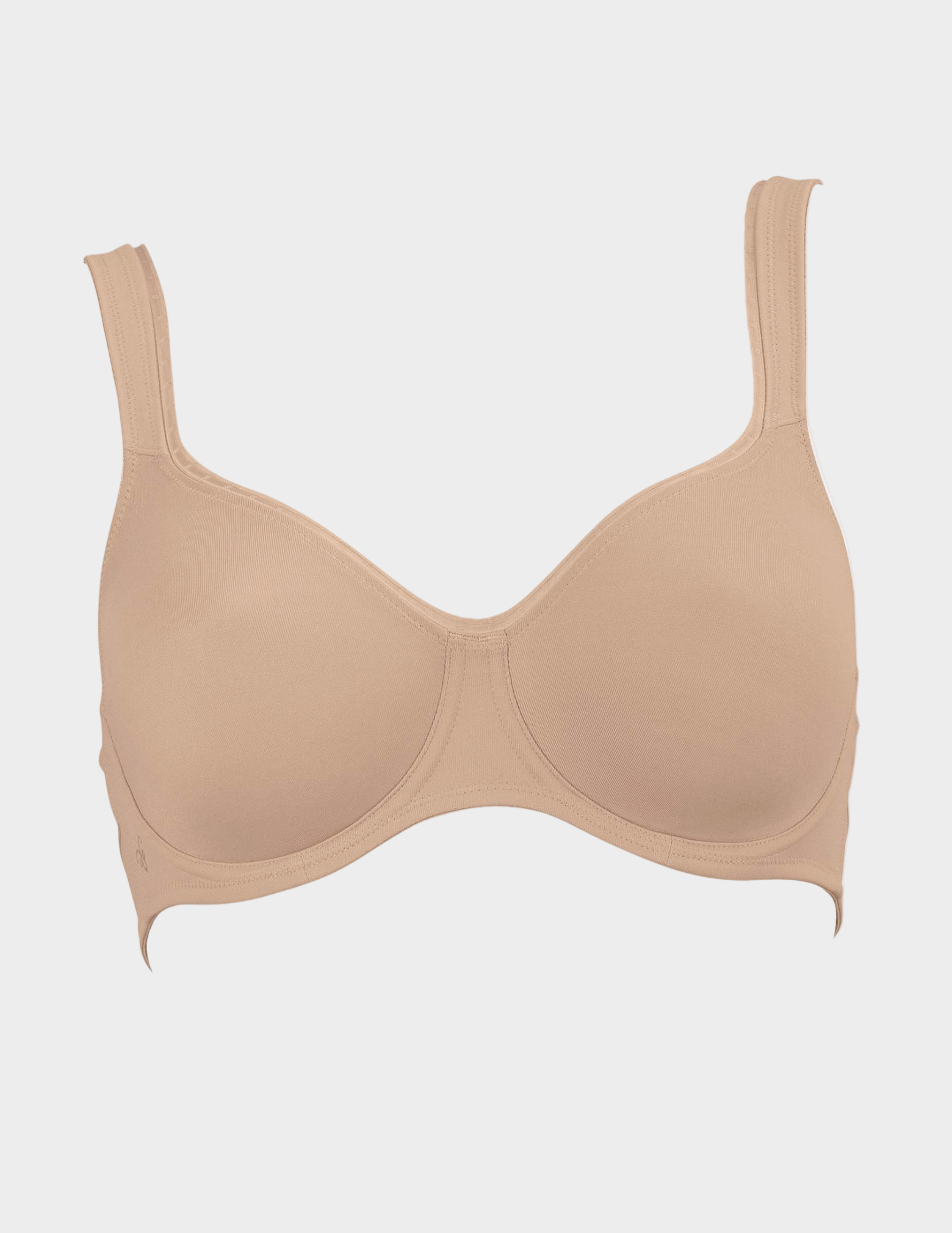 Beige bra on a light gray background