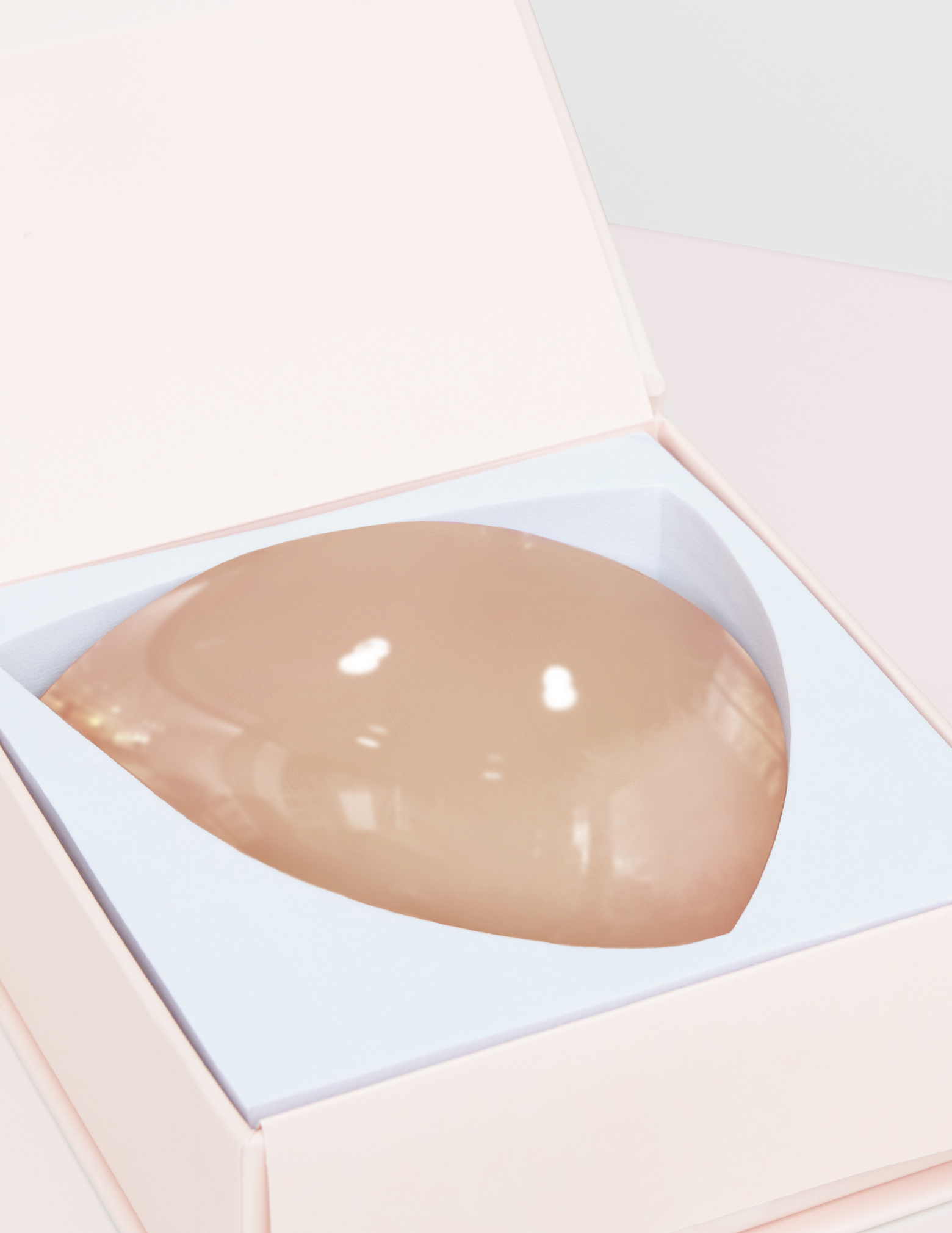 beige ultra boost insert in pink box